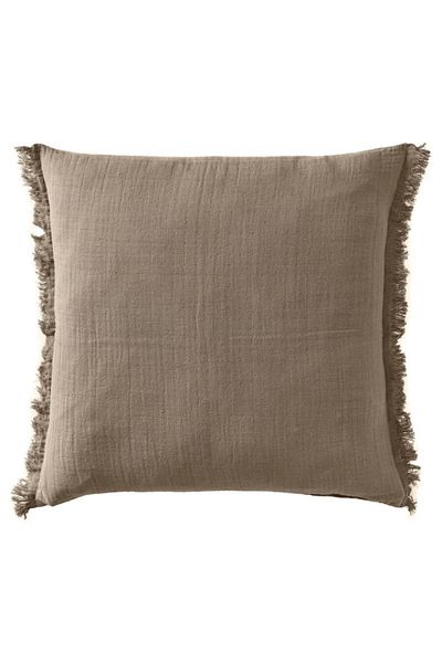 IKEA غطاء وسادة VALLKRASSING رمادي فاتح-بني، 50×50 سم - قطن 100% من ايكيا
