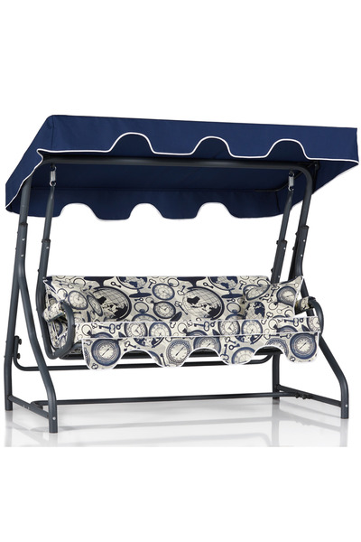 Erinöz Ruta 3 Kişilik Bahçe Balkon Teras Salıncak - Minder: Dünya & Saat Tent...