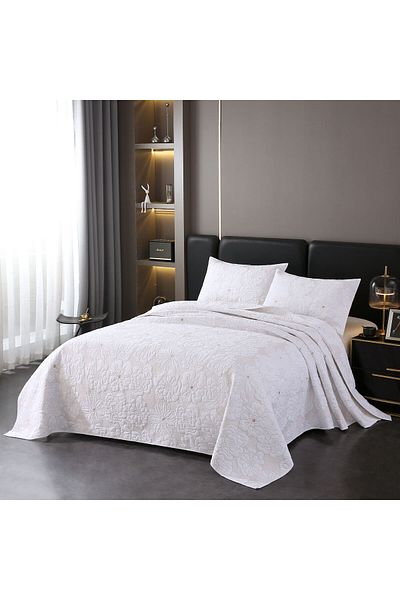 Orange Bed & Bath Alice Memory | Bed Cover 100% Cotton3 Pieces Double