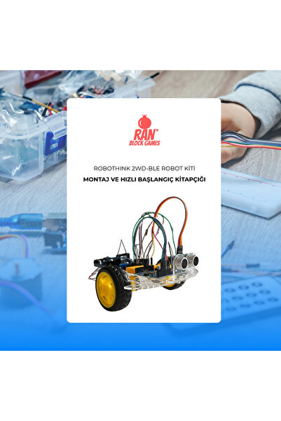 RoboThink Arduino Temelli 2 Teker Robot Araba Kodlama Seti 2WD-BLE (Kutulu ve E-Kitaplı)