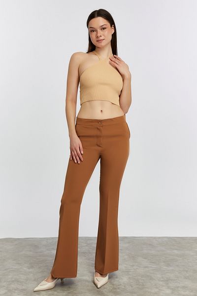CNR TEKSTİL Flared Leg Women's Fabric Trousers
