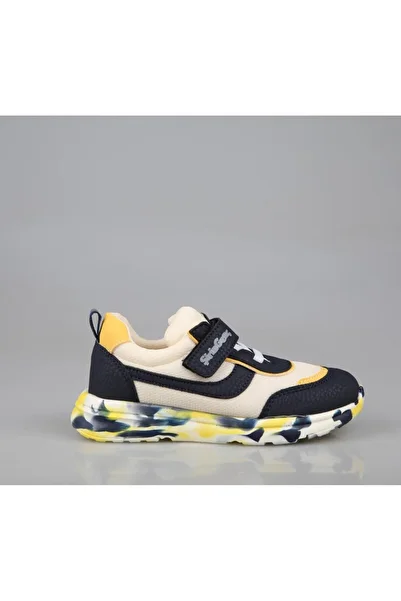 Şirin Bebe Şirin Bebe 251-1 Navy Blue Yellow Kids Sneakers