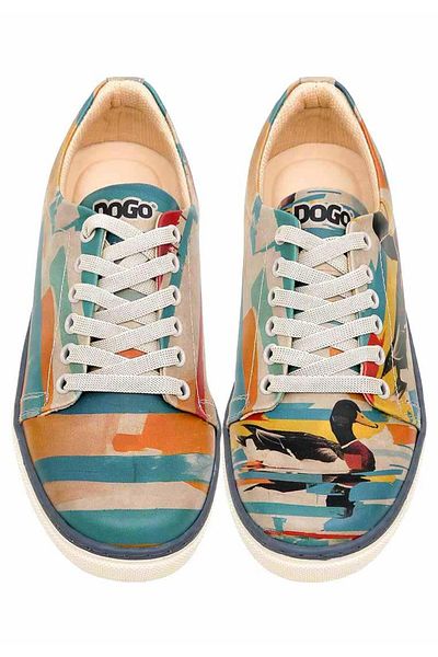 Dogo Women's Vegan Leather Multicolor Sneakers - Goose Bumps Design