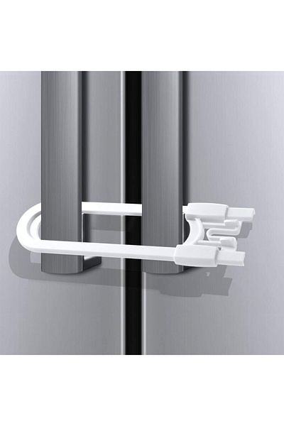 grey cat Baby Child Drawer and Cabinet Protection Rail Safety System Safety Lock
