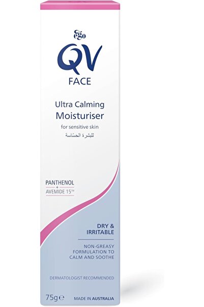 Qv Face Ultra Calming Moisturizer for Sensitive Skin Relief - 75g