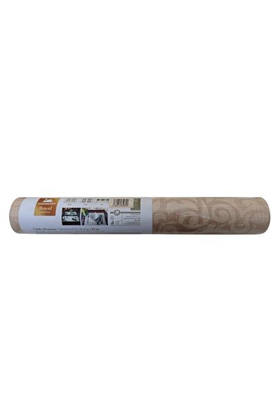 Harmony Royal Collection 12-Meter Table Mat - Elegant Printed Brown Design for Dining & Events
