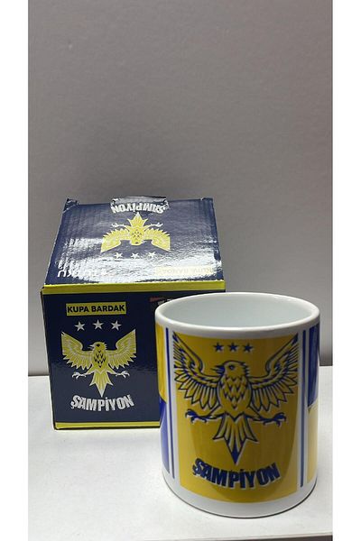 TATLI GÜNLER Canary Yellow Navy Blue Fan Cup