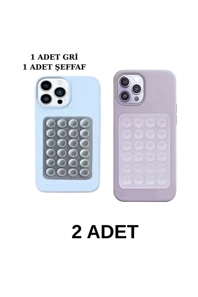 Genel Markalar Silikon Vantuzlu Telefon Tutacağı 24 Vantuzlu 2 li Paket Yapış...