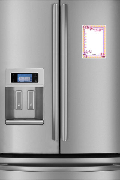The Grade Summer-Sil Notepad.Shopping List.Fridge Notepad.Magnetic Refrigerator Notepad.Magnet Notepad.21X15Cm