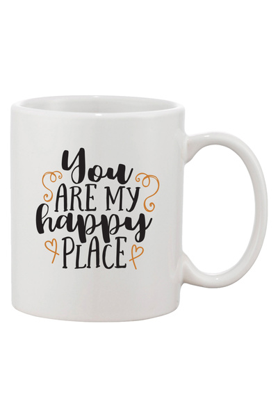 OEM Εξατομικευμένη λευκή κούπα 'Είσαι το χαρούμενο μέρος μου', INOVATIX®. 330 ml