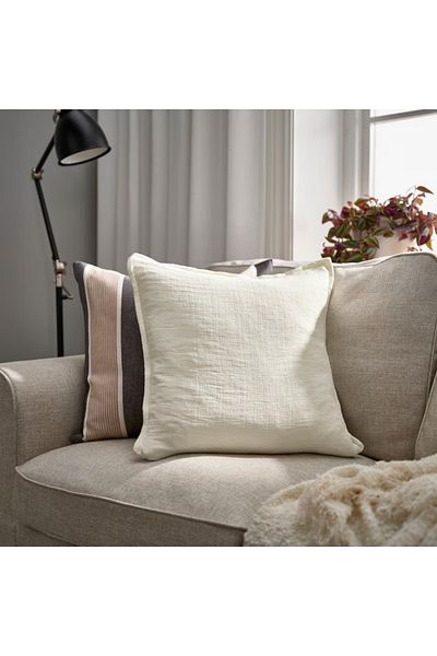 IKEA LAGERPOPPEL Cushion Cover by IKEA, Off-White, 50x50 cm – 100% Recycled Polyester