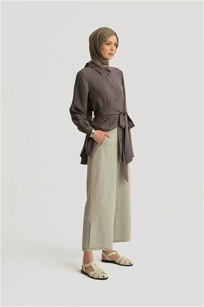 Armine Belted Modal Tunic 25Yd4224-1 Anthracite