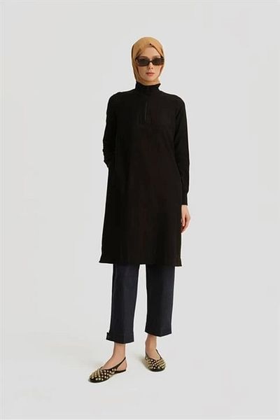 Armine Zipper Detailed Tunic 25Yt433 Black