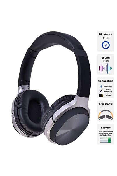 JUNGLEE BLUETOOTH KULAKLIK SD KART VE AUX GİRİŞLİ ŞARJLI KABLOSUZ KULAKLIK Mİ...