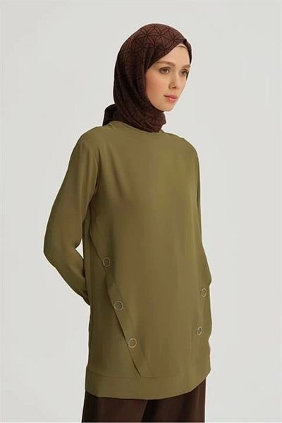 Armine Accessory Detailed Tunic 25Yt415 Oil Green