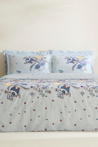 Karaca Home Set cuvertură dublă Seliya 100% bumbac Albastru