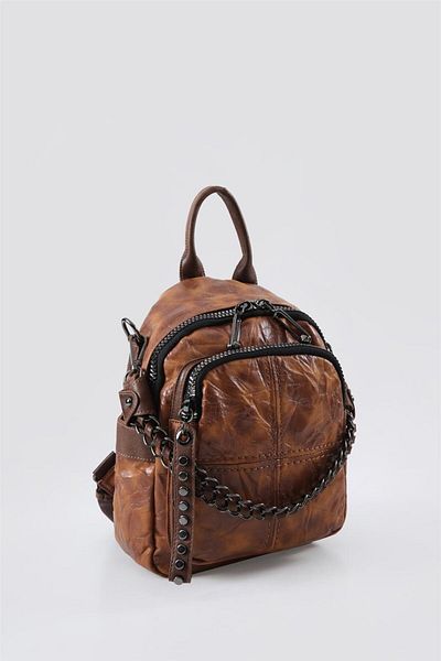 ÇÇS Antique Washed Leather Backpack and Shoulder Bag