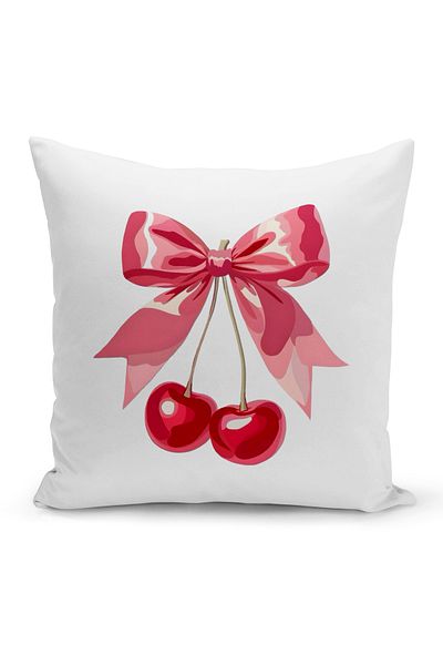 Bertille Home Set de huse de pernă din seria Cherry cu imprimare digitală pe două fețe, cu 3 compartimente