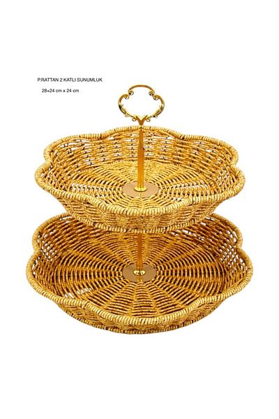 Amentes Τα μετρήματα του παρουσιαστή rattan στην εικόνα και το προϊόν θα έρθουν