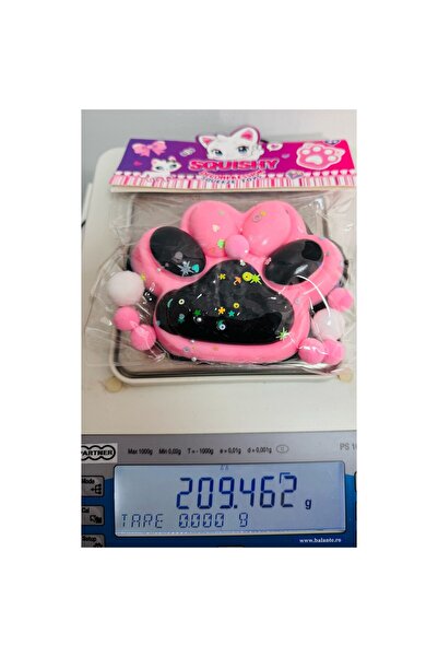 PINCH Family Squishy Flippy Stress-Relief Toy, Slow-Rise Cat Paw with Stars, 12 cm, 220 g