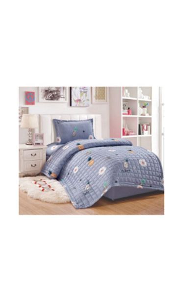 Moon Fruit Print 3-Piece Microfiber Comforter Set Grey Single