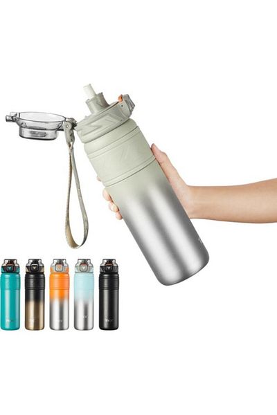 TKK Steel Thermos Flask 900ml Gray Green