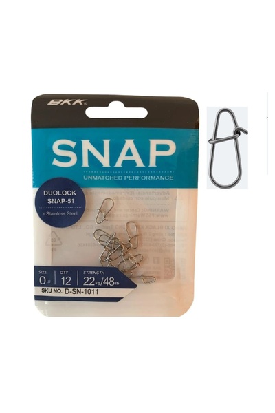 BKK Duolock Snap-51 Yapay Yem Klipsi No:0 (12'li Paket)