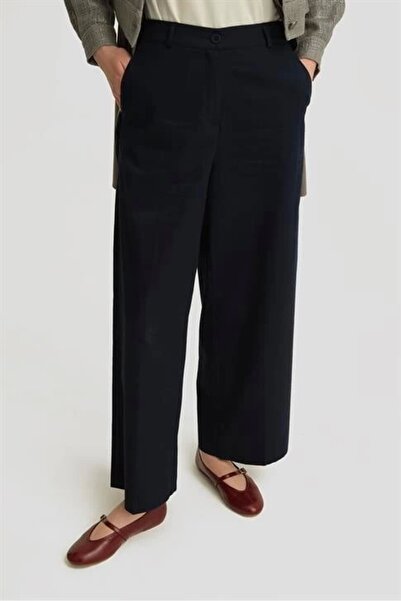 Armine Yüksek Bel Palazzo Pantolon 25y2812 Lacivert