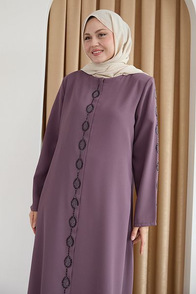 InStyle Damla Stone Patterned Rose Dried Ferace