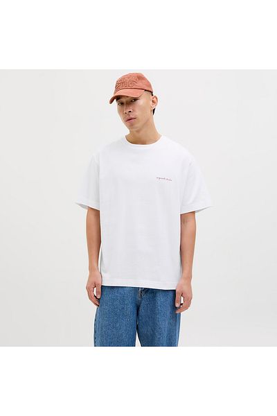 Jack & Jones Ανδρικό λευκό μπλουζάκι Marrakesh Sketch (12273388-BW)