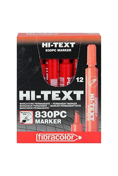 Hi-Text Permanent M. Kesik Uçlu Kırmızı 830pc Tekli