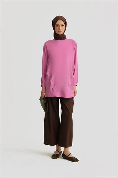Armine Accessory Detailed Tunic 25Yt415 Pink