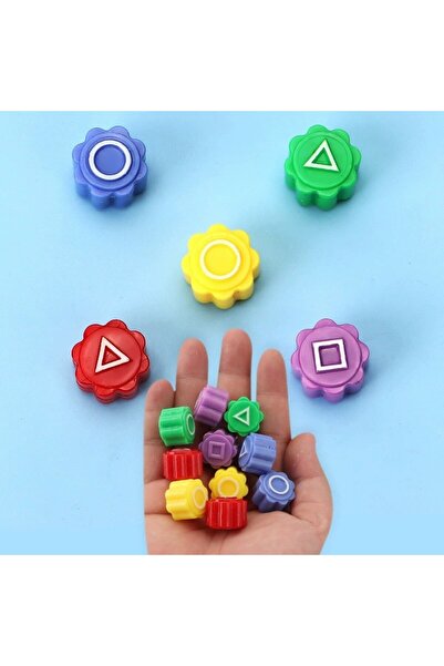 Flippy Gonggi Traditional Korean Dexterity Game - 5-piece Multicolor Set with Brown Triangular Board