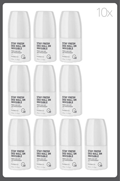 Farmasi Stay Fresh Deo Roll On Invısıble 50ml 10 Adet