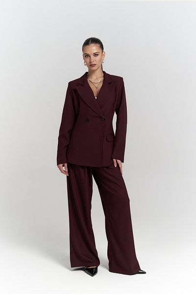 Mai Halvyn Slim Fit Blazer Burgunder Anzug