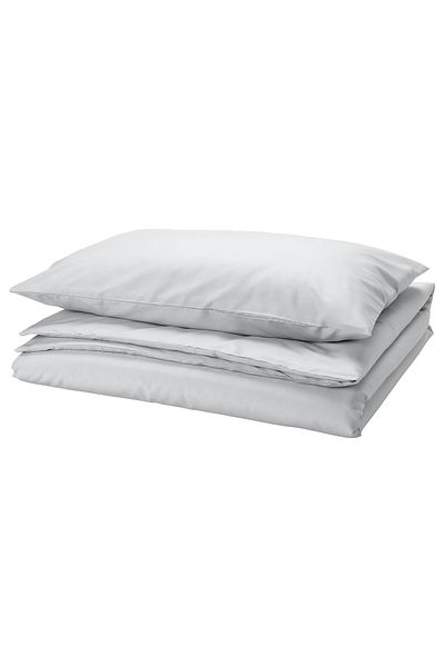 IKEA PILTANDVINGE Duvet cover and pillowcase, grey, 150x200/50x80 cm