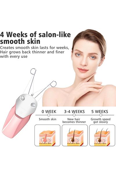 COOYA Epilator Electric Cotton, Thread Facial Hair Remover USB Rechargeable, Painless, Waterproof