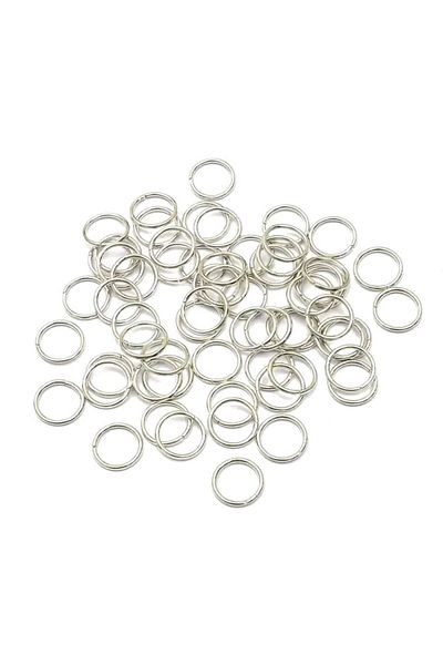 PASAMİA 6*6 mm Metal Silver Color Ring (100 Pieces)