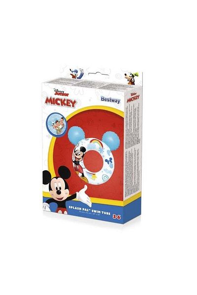 BESTWAY Mickey and Friends Inflatable Plastic Kids Swim Ring 74cm x 76cm