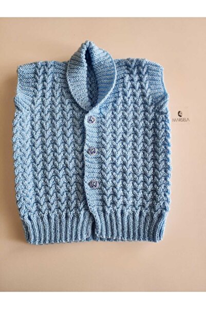 örgü سترة مارسيلا محبوكة يدويًا للأطفال الأولاد