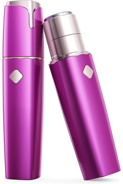 COOYA Facial Painless Epilator, LED Light, Rechargeable, Precise Trimmer, IPX6 Waterproof, Charging Cable