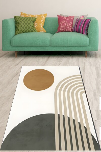 Pelangi Bohem İskandinav Modern Yıkanabilir Kaymaz Taban Leke Tutmaz Salon Ha...