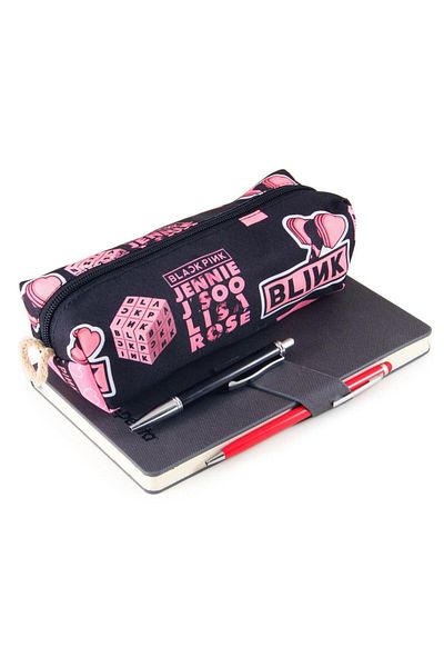 AlpCollection Blackpink K-Pop Patterned - Zippered Pen Holder and Makeup Bag