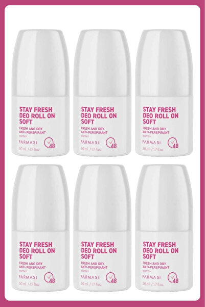 Farmasi Stay Fresh Deo Roll On Soft 50 Ml Kadın 6 Adet