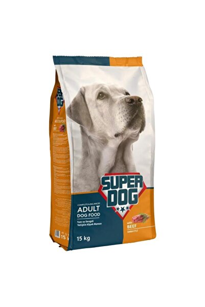 süper dog Super Dog Biftekli Yetişkin Köpek Maması 15 Kg