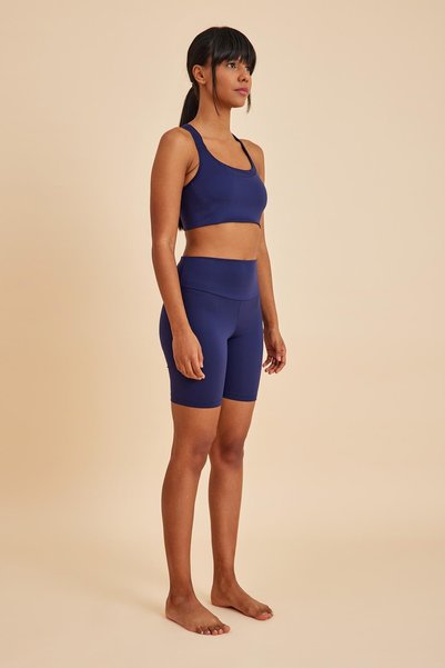 Amarelle Sportive Navy Blue High Waist Recovery Short Shorts Sports Leggings