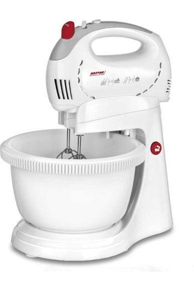 MPM MPM MMR-17Z Bowl Mixer, 300 W, 2.4 L, 5 Speeds + Turbo (White)