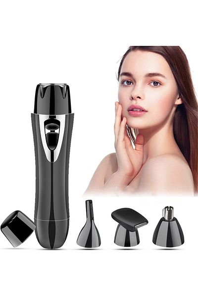 COOYA 4 In 1 Electric Epilator Hair Shaver, USB Rechargeable Cordless, Painless, for Body Face Underarms
