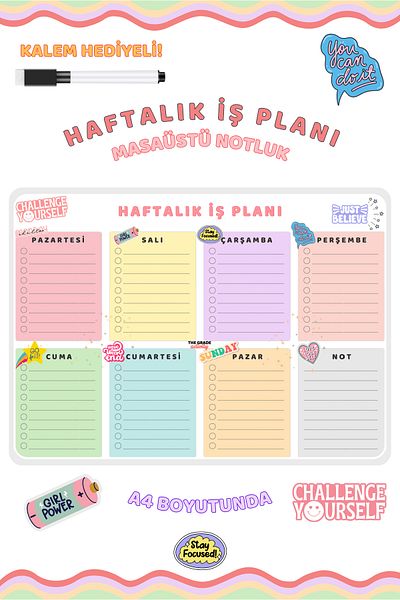 The Grade Summer-Sil Note Holder.Written Work Plan List.Summer-Sil Note Holder. (A4 Size 30X22 cm)