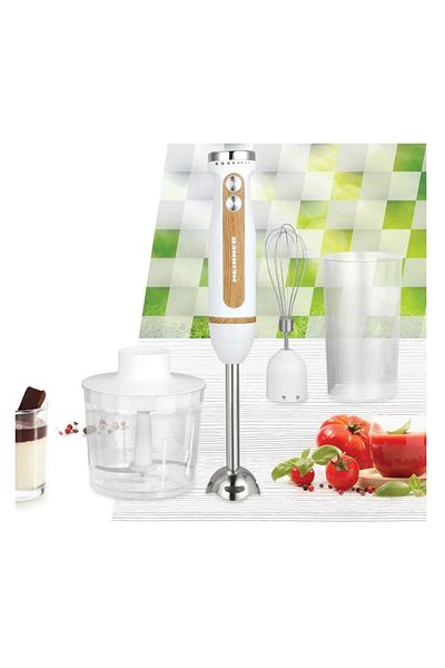 Heinner Blender de mana Heinner Bestmix HB-DC600WH, 600 w, viteza variabila+turbo, tel din inox